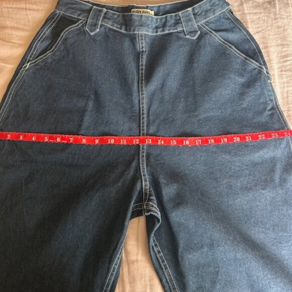 Rudy Jude Sailor Jeans Sz 5 | High Waisted Wide Leg Organic Cotton Dark Navy USA - Picture 9 of 9